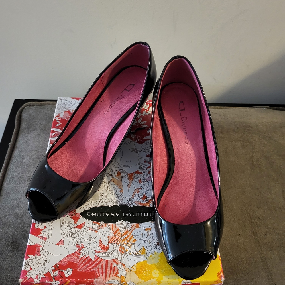 Chinese Laundry Black Peep Toe Women's Shoes